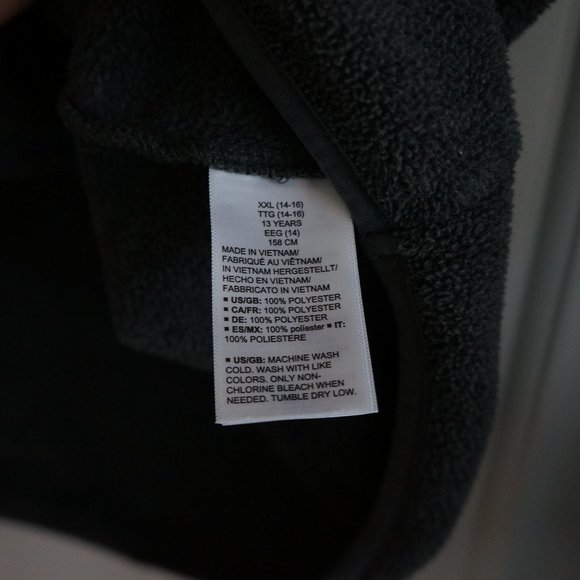 Dark Gray Fleece Quarter-Zip Pullover Jacket - Picture 4 of 4